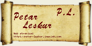 Petar Leskur vizit kartica
